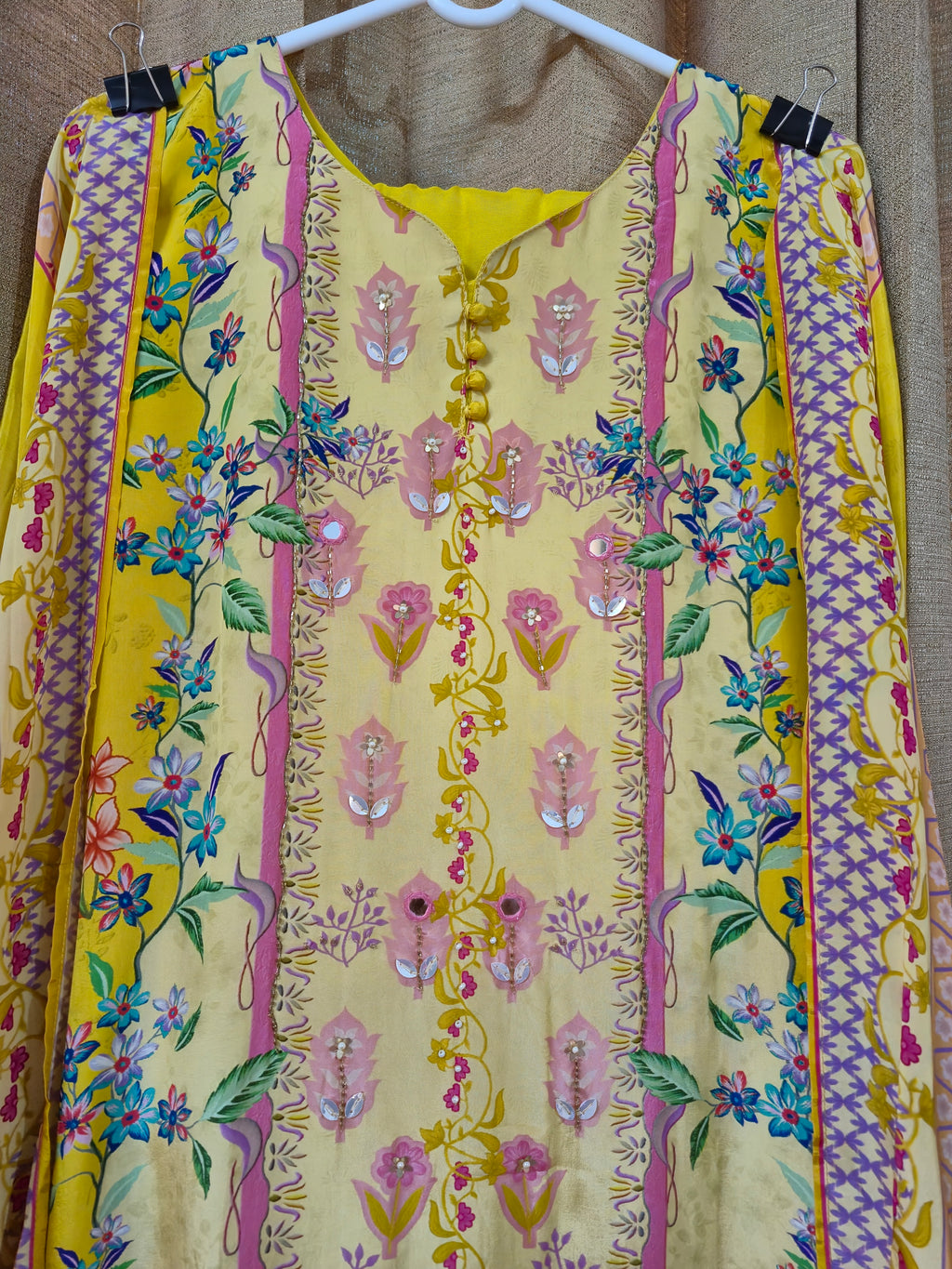 Lemon Bloom Handwork 3-Piece Suit Set